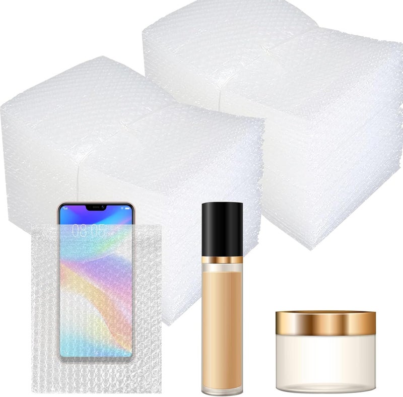 APOCHON 100 Pack Bubble Bag Wrap Pouches, 6x8 Inch Small Bubble Bags for Packing, Double Walled Shockproof Bubble Cushioning Wrap Bag Pouches for Storage, Shipping, Moving Supplies - Image 1